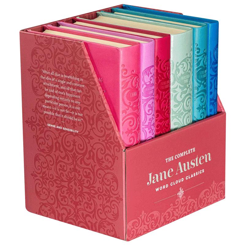 英文原版 精装 Jane Austen Boxed Set Word Cloud Classics Flexibound 简奥斯丁合集 6本盒装 云经典 英文版
