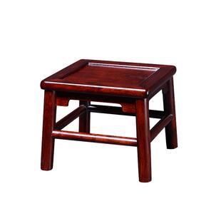 允典红木家具花梨木刺猬紫檀明式圆杆方凳简约小矮凳换鞋凳全实木