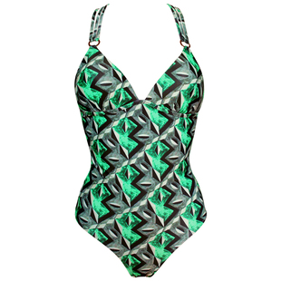 CORITIV小胸聚拢连体三角黑色聚拢美背遮肚显瘦性感温泉连身泳衣