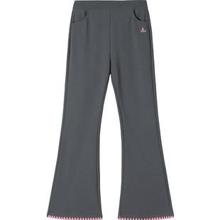 Navigare意大利小帆船女童裤子秋季加绒加厚休闲裤女孩喇叭裤冬季