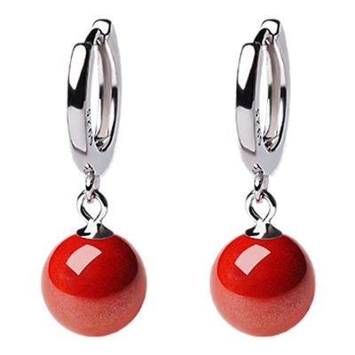 宫里上新正品朱砂本命年耳环