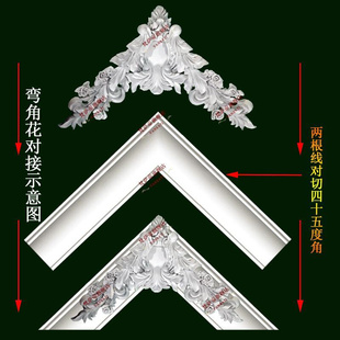 欧式 饰PU线条阴角线转角雕花件素面线条棚顶线顶角 天花吊顶造型装