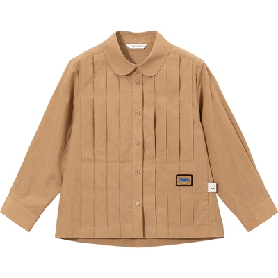 播童装复古天丝棉衬衫领衬衫