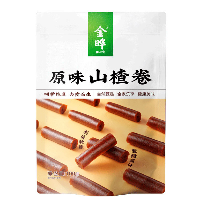 金晔原味山楂条卷100g干净配方