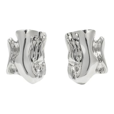 方宜FANG YI 岛屿精致拉丝光泽感设计款小众耳钉耳饰FY008