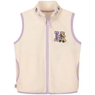 暇步士童装儿童摇粒绒马甲春秋装新款男小童童趣坎肩女童保暖上衣