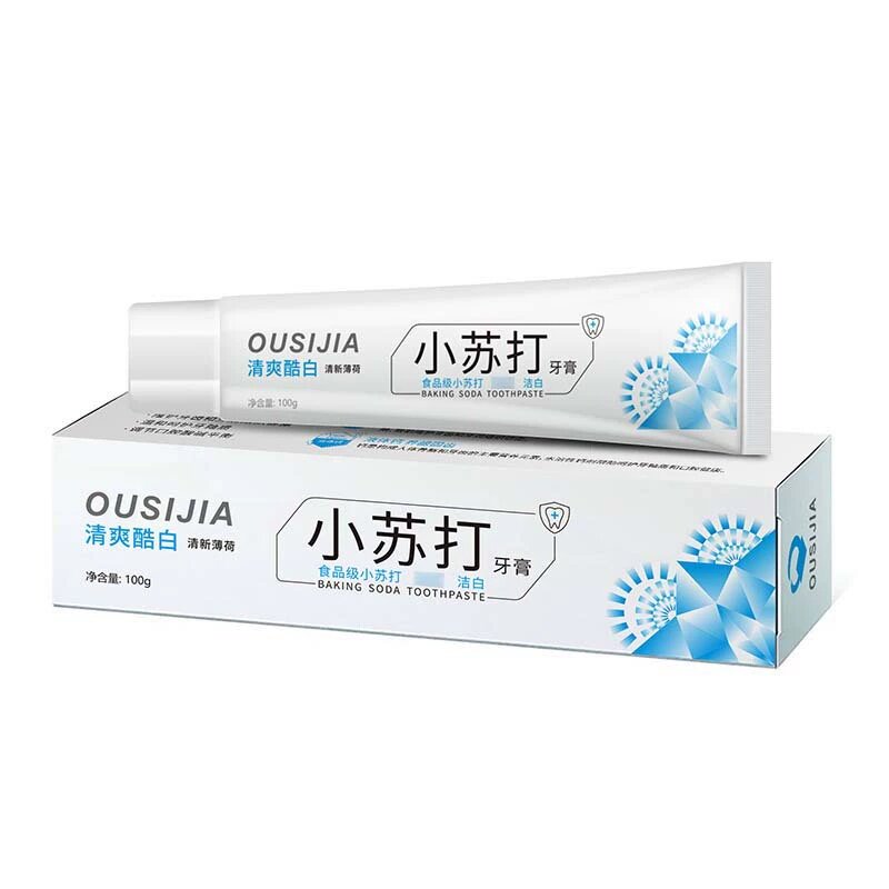 牙齿小苏打清新口气去黄美白牙膏