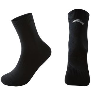 安踏炽热运动袜冬季保暖袜跑步袜加厚抗菌长筒袜中筒袜子三双装