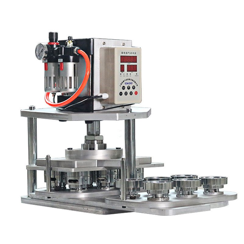 PP800一出六气动胸章机徽章吧唧制作章压机省力高效送模具