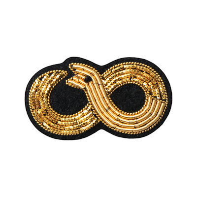 小众设计印度丝刺绣生肖蛇胸针