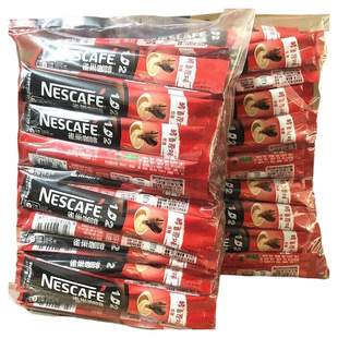 Nestle雀巢咖啡速溶12原味特浓条装三合一咖啡粉旗舰店黑咖啡袋装
