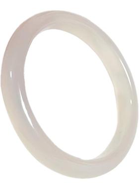 纯天然玛瑙手镯高冰透白色玉髓