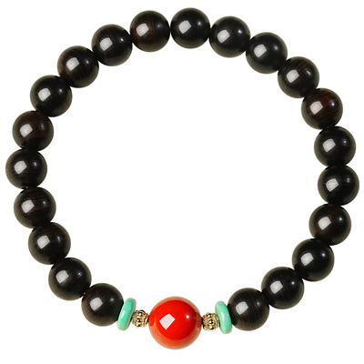 宫里上新崖柏雷击木富贵手链