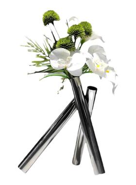仿真花艺绢花花瓶+花束假花摆件
