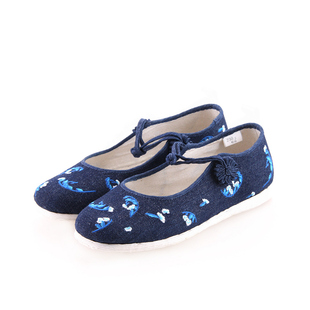 内联升女鞋手工千层底布鞋女圆头绣花坤千如懿传（陈婉茵）RY8224