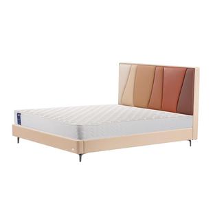 Sealy/丝涟悠扬真皮双人床包豪斯床架实木框架简约加密排骨架卧室