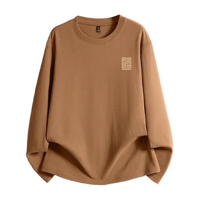 圆领绒德打底衫男款秋冬内搭长袖