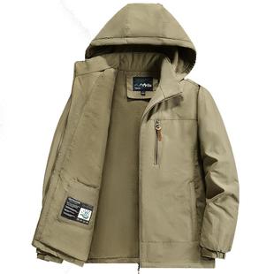 秋冬季棉衣男宽松大码保暖加厚多口袋男装棉服加绒袄子防风外套男