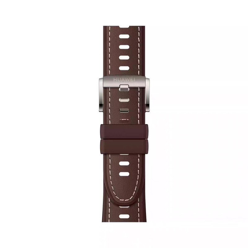 适用华为watch4 Pro木星棕原装真皮表带GT5 GT4 GT3 46mm通用款