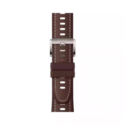 适用华为watch4 Pro木星棕原装真皮表带GT5 GT4 GT3 46mm通用款