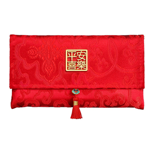 2026织锦红包新年压岁福袋马年利是封春节万元布艺大红喜庆乔迁礼