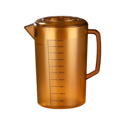 塑料冷水壶大容量家用耐高温带盖量杯刻度果汁壶透明扎壶凉茶水壶