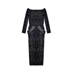 孤品  HAUTE FANCIES后构想｜法式复古裙型一字肩收腰连衣裙短裙