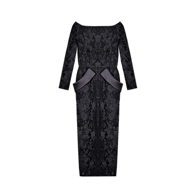 优雅的小腹后构想法式复古连衣裙