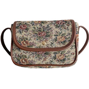 帆布包女夏小众老花民族风复古妈妈中老年人奶奶刺绣小包包斜挎