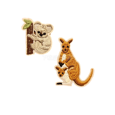 刺绣贴布diy树袋熊精致背胶胸针