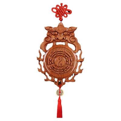 正品保真桃木虎头八卦镜厕所问题