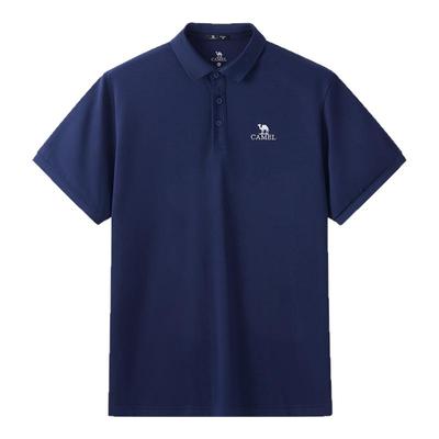 骆驼男装珠地棉Polo衫男夏季2025新款吸湿速干休闲短袖翻领T恤男