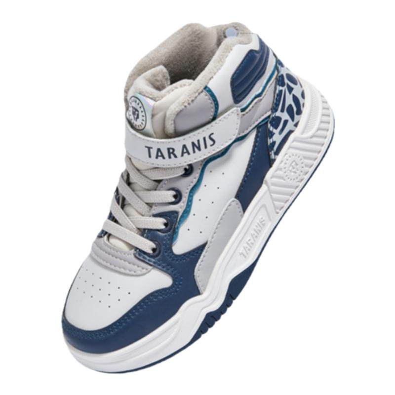 泰兰尼斯kids男大童运动鞋秋冬板鞋加绒新款童鞋高帮儿童棉鞋休闲