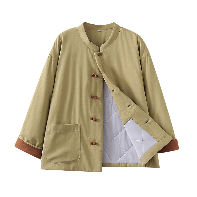 秋冬女款轻薄中式保暖棉花棉服