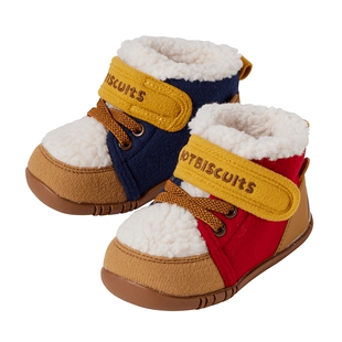 【店播专享】MIKIHOUSE儿童学步棉鞋毛毛鞋抓绒加绒鞋HOTBISCUITS