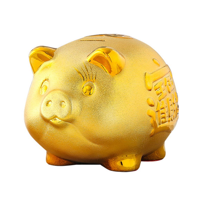 陶瓷金猪存钱罐大容量多规格可选