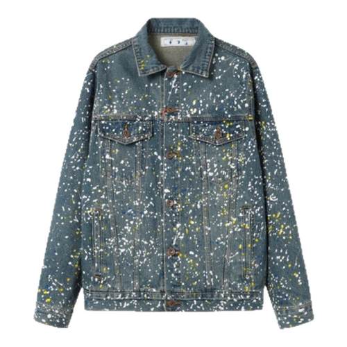 【现货】WE11DONE TRACK春秋新款满天星泼墨印花牛仔夹克外套男