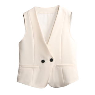 西装马甲女款外套时髦洋气2025春秋短款背心外搭马夹设计坎肩上衣