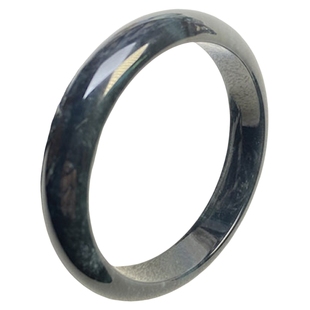 隆慈缘原矿A货翡翠58mm手镯冰糯种乌鸡手镯玉石手镯