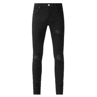 AMIRI 男士奢潮破洞补丁超修身时尚休闲长裤牛仔裤 PXMD001