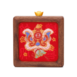 南京云锦研究所博物馆醒狮摆件桌面非遗工艺品新年礼物送同事