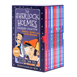 福尔摩斯探案全集进口英文原版经典故事书10册盒装The SHERLOCK HOLMES 学生课外阅读提升桥梁书章节书 神探夏洛克 柯南道尔