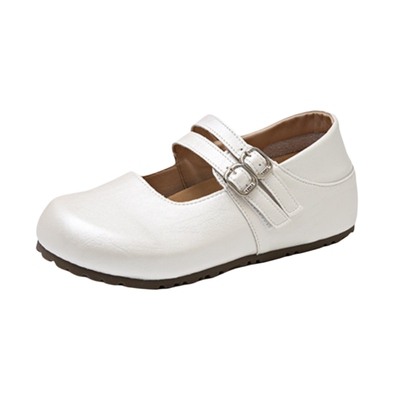 品牌真皮两穿软底配裙玛丽珍鞋女