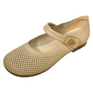 软底不累脚中年妈妈鞋舒适百搭平底鞋镂空透气不闷脚单鞋2026新款