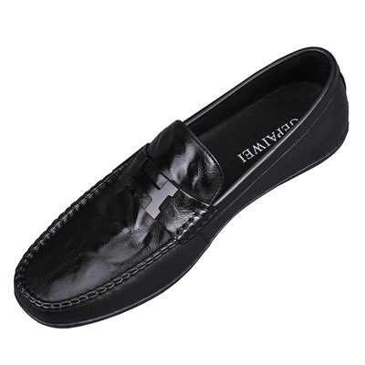 2024新款商务百搭真皮豆豆鞋