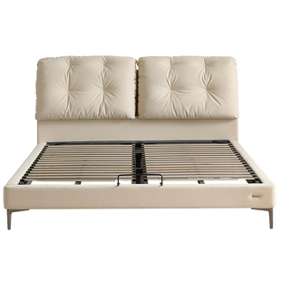 全友家居2025新款奶油风落地储物软包布艺床主卧大床1米8双人床