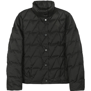 布景羽绒服女2025年冬季新品简约纯色立领宽松短款白鸭绒外套1061