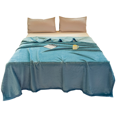 加厚法兰绒牛奶绒毛毯午睡盖毯