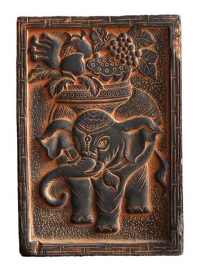 成语故事系列拓版拓板砖雕吉祥如意大象传拓教学拓片素材中式拓石