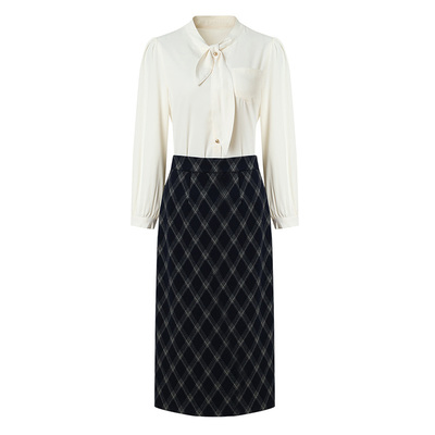 海青蓝两件套秋季套装